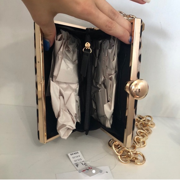 Topshop NWT Leopard Margot Shoulder Bag - Picture 3 of 3